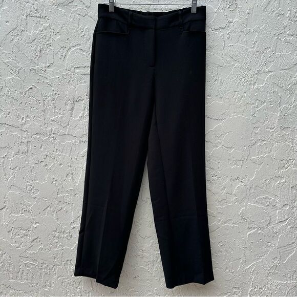 J JILL Pants Women 6 Straight Leg Office Work Black Minimalist - Picture 1 of 11